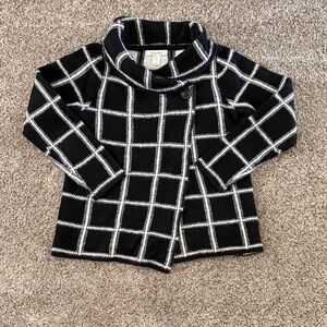 Ellen Tracy Black and White Checkered Sweater